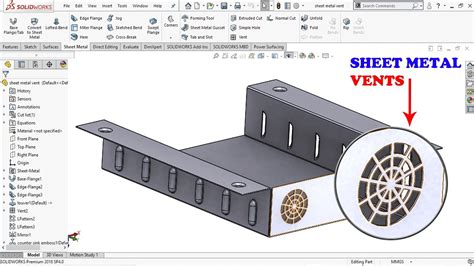 solidworks sheet metal vent|solidworks vent diagram.